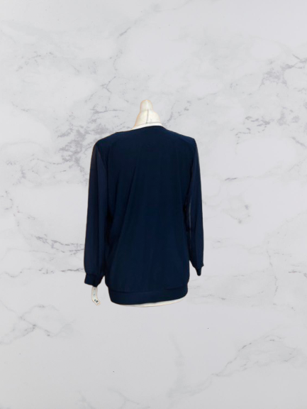 FM Collection long sleeve top Colour Navy Size M