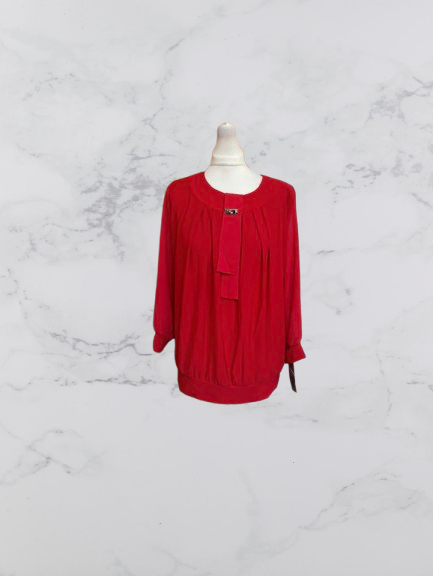 FM Collection long sleeve top Colour Red Size M