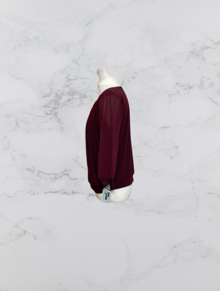 FM Collection long sleeve top Colour Burgundy Size M