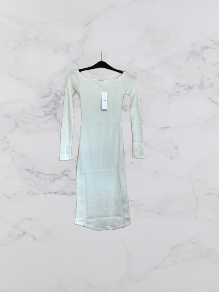 Urban Outfitters Silence + Noise Cookie Cosy Midi Dress Colour Cream Size XXS