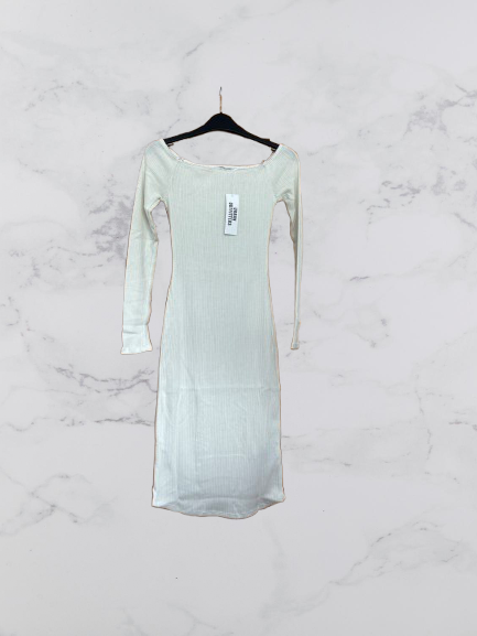 Urban Outfitters Silence + Noise Cookie Cosy Midi Dress Colour Cream Size XS