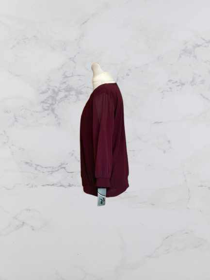 FM Collection long sleeve top Colour Burgundy Size L