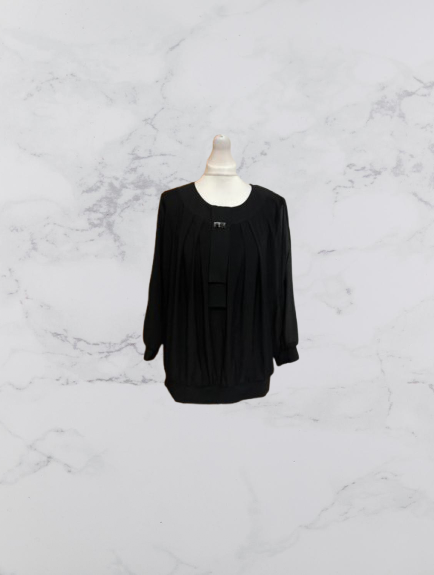 FM Collection long sleeve top Colour Black Size L