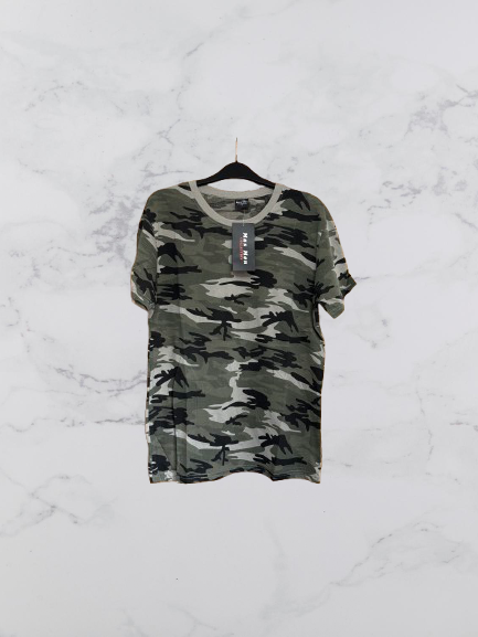 Max Men Collection Short Sleeve Camo T-Shirt Colour Khaki Camo Size M