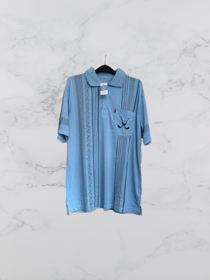 Be Lucky Short Sleeve Polo Shirt Colour Light Blue Size XL