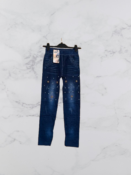 Bella Sirena Pearl Detail Leggings Colour Dark Blue One Size 8-12