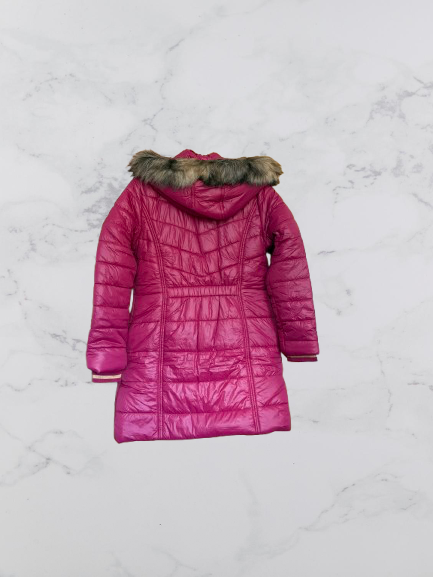 V by Very Girls Pearlized Hooded Half Fur lined parka jacket Size 13 Years